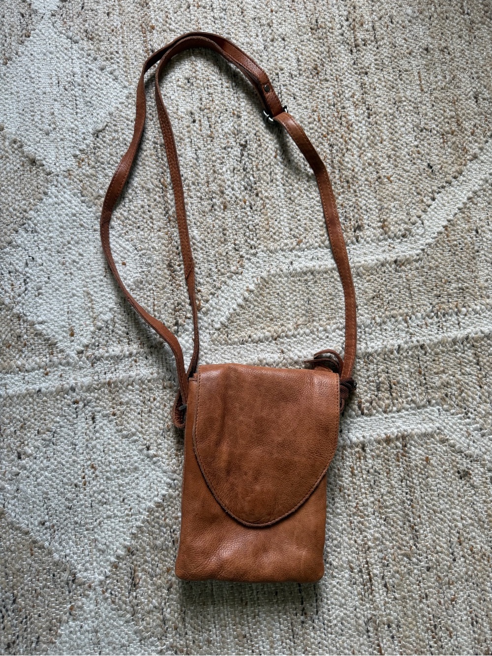 Latico Tan Leather Crossbody Bag